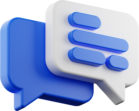 Chatting 3D Illustration